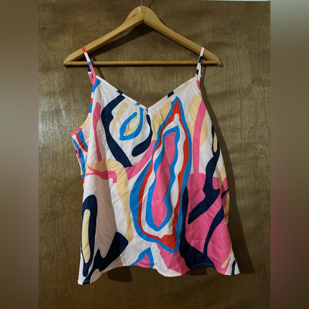 SHEIN Multicolor Abstract Camisole Top